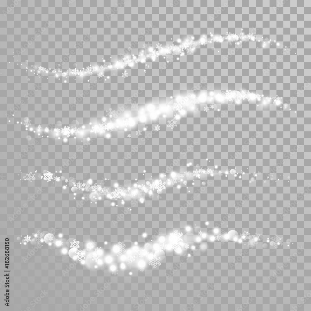 Aufkleber christmas holiday snowflake glitter background template of sparkling snow particles and shiny confet