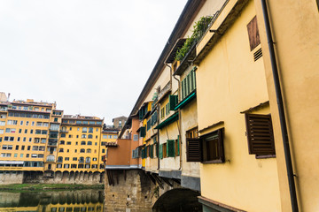 Fototapeta na wymiar Florence, ITALY - October, 2017: Ponte Vecchio in Florence, Italy