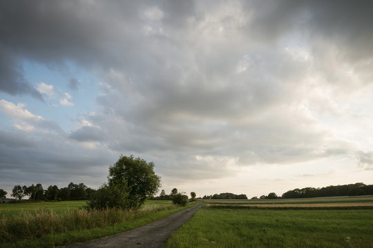 dramatic clouds in the Upper Danube Nature Park, Sigmaringen, Tuttlingen, Zollernalb, Biberach, Swabian Alb, Baden-Wuerttemberg, Germany