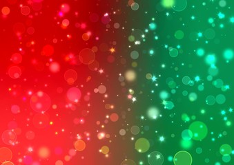 red green white, Christmas color gradient bokeh and glitter glow abstract background idea for Christmas and New year theme use