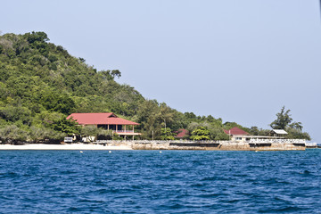 A tropical island off the coast of Pattaya. Pacific Ocean. Thailand.