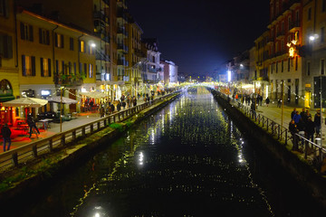 Obraz premium Navigli at Christmas time