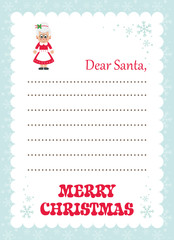cartoon letter to santa penguin mrs santa