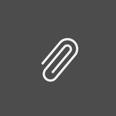 Obraz premium Clip flat vector icon