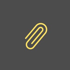 Obraz premium Clip flat vector icon