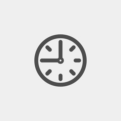 	 Clock flat vector icon