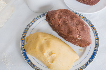 Weihnachtsgebäck in der Weihnachtszeit backen im Detail Fotografiert