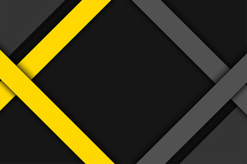Abstract background. Black yellow corporate tech art. Vector material background