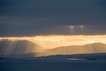 Sunset over Bantry Bay on the Wild Atlantic Way, Ireland.