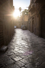 Narrow street in Palermo, Italy