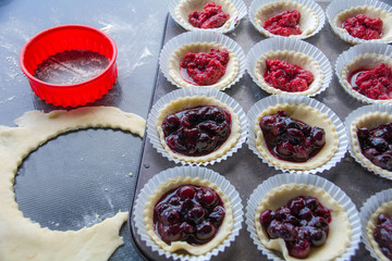 Homemade Blueberry and Raspberry Tarts