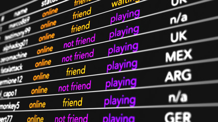 Video Game Multiplayer Fictional Display Simulation