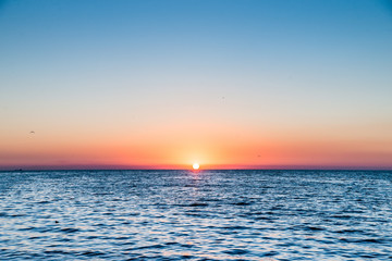 Beautiful sunset over sea