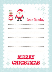 cartoon letter to santa penguin  mrs santa and santa claus