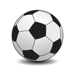 Soccer ball on white background