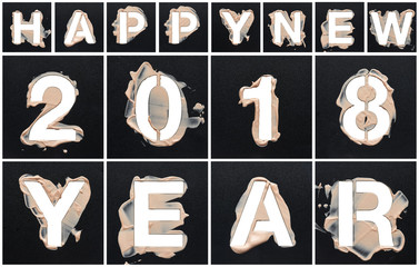 stencil alphabet from cosmetic