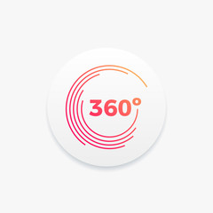 360 Degrees Angle Icon