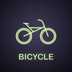 Bike neon light icon