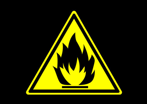 Flammable material warning
