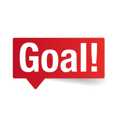 Goal sign speech bubble