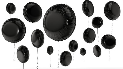 3d rendered foil balloons