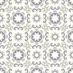 Seamless abstract floral pattern with mandala pattern