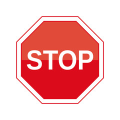 Obraz premium Vector illustration Traffic stop sign graphic isolated on white