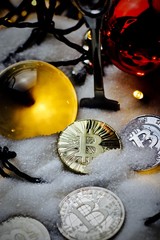 Bitcoin christmas concept