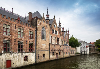 Fototapeta na wymiar Rozenhoedkaai, Bruges, Belgium