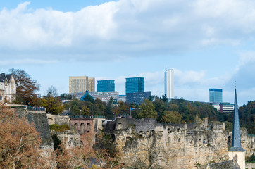 Obraz premium Skyline of Luxembourg City, Luxembourg