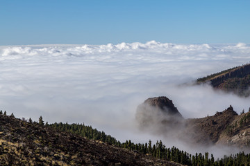 Clouds in the mountains
