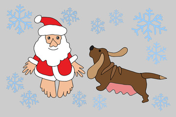 Santa Claus and Zodiac Dog