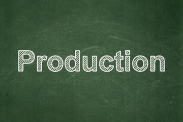 Fototapeta premium Business concept: text Production on Green chalkboard background