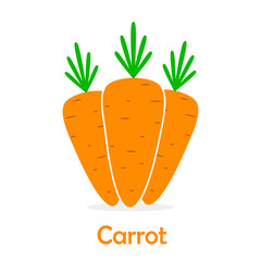 Carrot icon. Vector illustration.