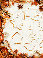 Obraz na płótnie Canvas Christmas baking background