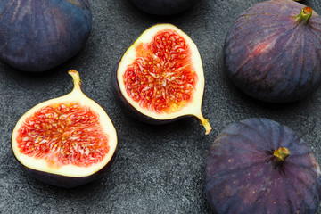 Fig isolated on dark concrete background