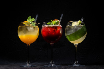 colored lemonades