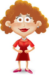 female cartoon character