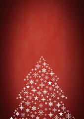Snowflake Christmas tree pattern shape