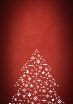 Snowflake Christmas tree pattern shape