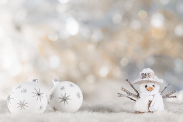 Christmas decoration with blurred background