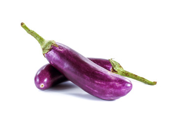 egg plants close up isolated background.