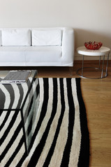 zebra carpet in living room style