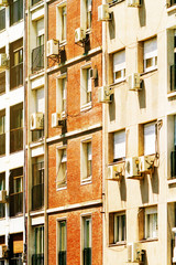 Perspective view of apartment buildings