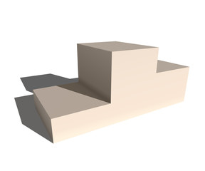 Sports pedestal on a white background. Vector illustration