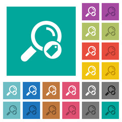 Search tags square flat multi colored icons