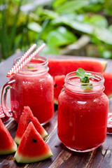 Watermelon juice smoothie healthy dessert 