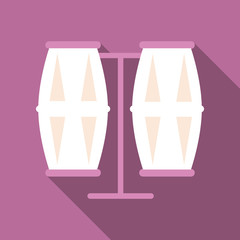 Two african Djembe Drum on background