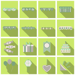 Set of festive ribbons