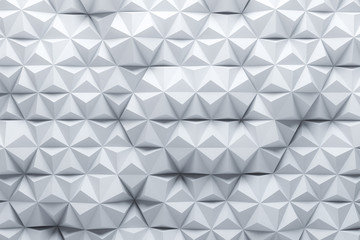 White triangular abstract background, Grunge surface, 3d Rendering